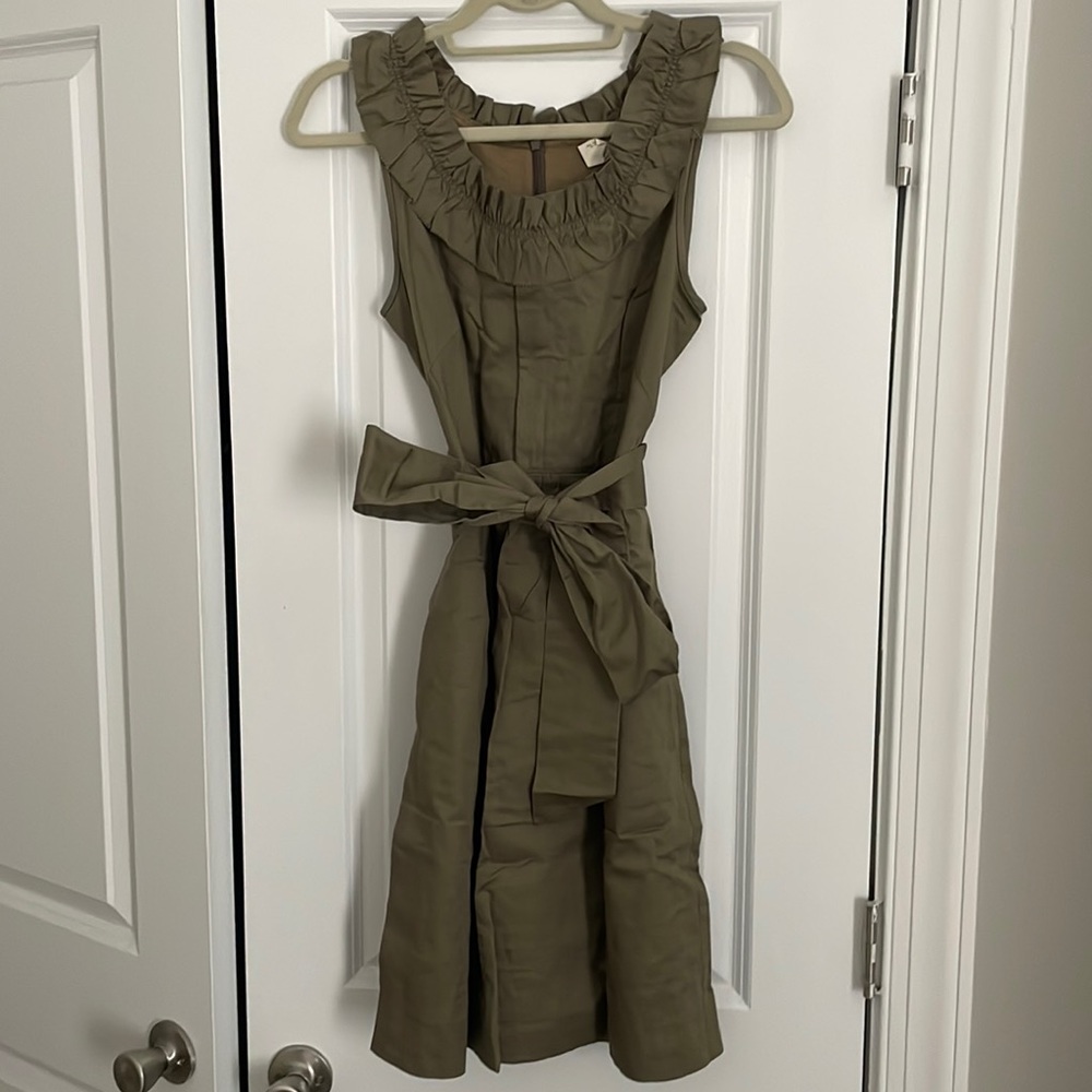 J. Crew ruffle neck dress
